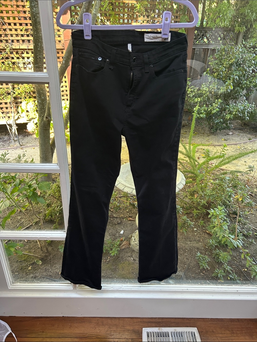 rag & bone black high rise boot cut jeans.  Like new